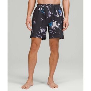 Lululemon Pool Short 7" Size XXL Diffuse Dye Print Graphite‎ Grey Shorts Men